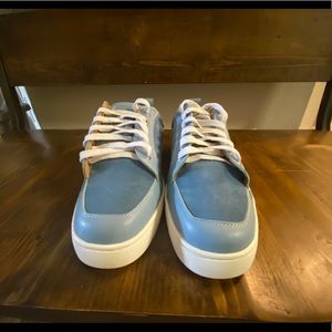 louboutin yacht spikes flat calf - neptune